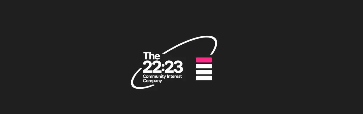 Logo or project image for The 22:23 Community Interest Company, the UK partner managing at-cost household access to GeePower Terra A Series home battery systems.